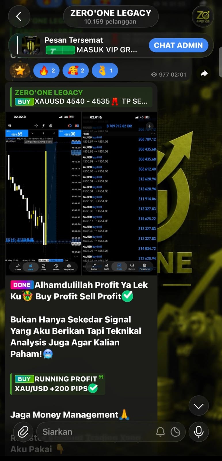 Bukti kemenangan client 1